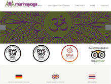 Tablet Screenshot of marinayoga.com